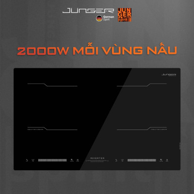 Bếp từ đôi Junger MK-22 4000W Tích hợp khóa phím an toàn Hàng Chính Hãng Bảo Hành 36 Tháng