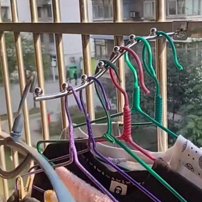 combo 10 Móc 9 bi & 7 bi treo quần áo shop thời trang dạng bi cong inox - ( loại gài & bắt vít )