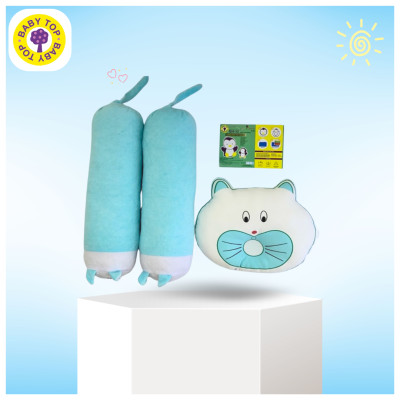 Gối Đôi Con Sâu BabyTop (25x32)( 13x43)cm x 2 ( Màu và họa tiết ngẫu nhiên )