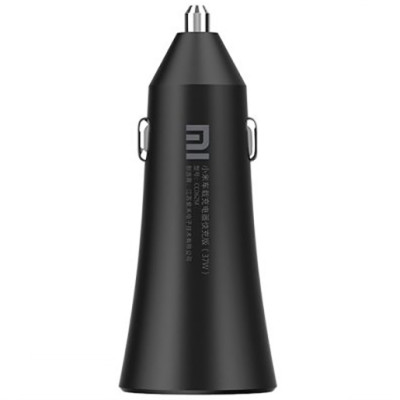 Tẩu sạc nhanh 2 cổng cho điện thoại trên Ô tô/Xe hơi XIAOMI Mi 37W Dual-Port Car Charger Black GDS4147GL - Hàng Chính Hãng