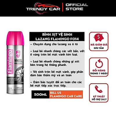 Xịt bọt dưỡng lốp ô tô, dung dịch tẩy sach làm đen lốp bảo dưỡng lốp Flamingo Hàng tốt