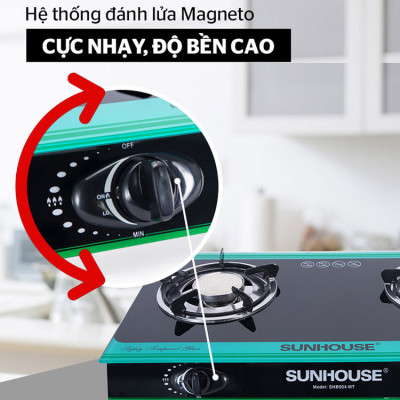Bếp Gas Hồng Ngoại Đôi Sunhouse SHB004MT - Hàng chính hãng