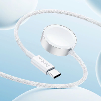Dock sạc nhanh khung nhôm Hoco CW59 dành cho Apple watch/ Samsung Galaxy Watch cổng type C, Dây Bọc Dù_ Hàng Chính Hãng
