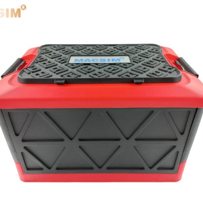 Hộp đựng đồ gấp gọn 2 ngăn 50L màu đỏ pha đen kích thước 50cm x 34cm x 31cm - hộp đựng đồ trong cốp ô tô nhãn hiệu Macsim chất liệu PP cao cấp