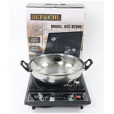 Bếp Điện Từ Đơn HLT@CHIL HTC-BT205 (Kèm nồi lẩu) - Hàng Chính Hãng
