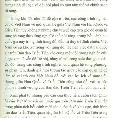 Quan Hệ Của Việt Nam Với Hai Quốc Gia Trên Bán Đảo Triều Tiên (Sách chuyên khảo)