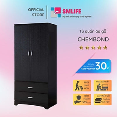 Tủ quần áo gỗ cho bé phong cách hiện đại SMLIFE Chembond