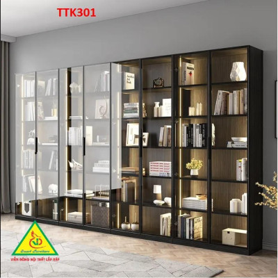 Tủ trang trí cánh kính TTK301 - Nội thất lắp ráp Viễn Đông ADV