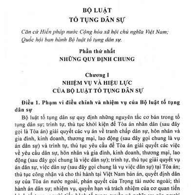 Bộ Luật Tố Tụng Dân Sự Của Nước Cộng Hòa Xã Hội Chủ Nghĩa Việt Nam (2016)