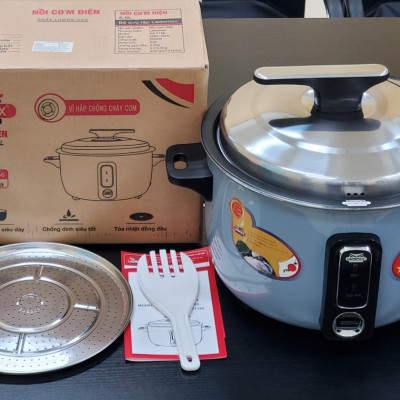 Nồi cơm công nghiệp chuyên quán 5.6L Ladomax có vỉ inox chống cơm cháy, mâm nhiệt oxi hóa cứng chống teo-Hàng chính hãng