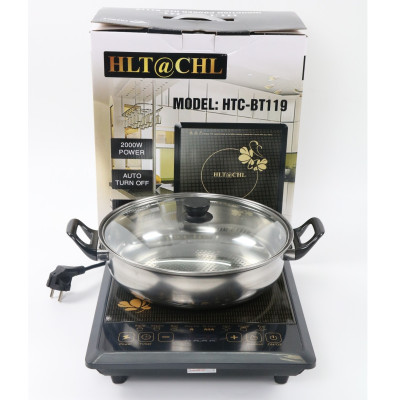 Bếp Điện Từ Đơn HLT@CHIL HTC-BT119 (Kèm nồi lẩu) - Hàng Chính Hãng