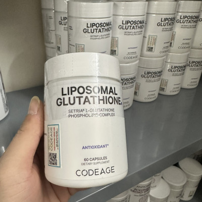 Codeage Liposomal Glutathione 1000mg - Viên Uống Trắng Da, Giảm Nám Sạm - Nhập Khẩu Chính Ngạch Có Tem Phụ, Tem Chống Hàng Giả