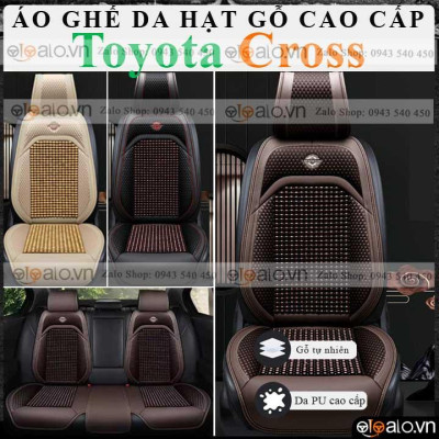 Áo trùm lót bọc ghế da xe ô tô Toyota Cross da hạt gỗ tự nhiên CAO CẤP