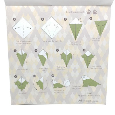 Giấy Nghệ Thuật Origami Washi - Animal - Faber-Castell 171516 (50 Tờ/ 10 Mẫu)