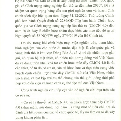 Chiến Lược Thúc Đẩy Cách Mạng Công Nghiệp 4.0 Ở Nhật Bản, Hàn Quốc, Đài Loan - Hàm Ý Chính Sách Cho Việt Nam (Sách chuyên khảo)