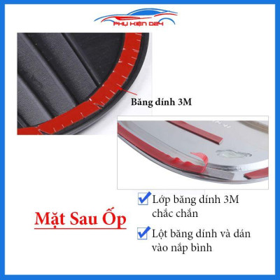 Ốp nắp bình xăng Mirage mạ crom chống trầy trang trí ô tô