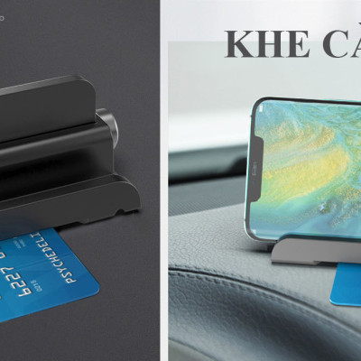 Bảng số điện thoại gắn táp lô ô tô kiêm giá để điện thoại 