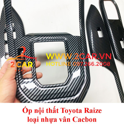 Ốp nội thất Carbon xe Toyota Avanza 2022 2023, Hàng nhựa vân CACBON cao cấp