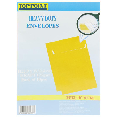 Bộ 10 Bao Hồ Sơ Vàng Có Keo Dán - Toppoint