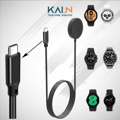 Dock Sạc KAi.N Dành Cho Samsung Galaxy Watch Ultra/ Galaxy Watch 6/ 7/ Galaxy Watch 5/ Watch 5 Pro/ Galaxy Watch 4/ Galaxy Watch 3/ Galaxy Watch Active 2 Cổng Type C_ Hàng chính hãng