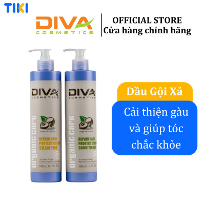 Combo Bộ dầu gội xả phục hồi giữ màu Diva 500ml