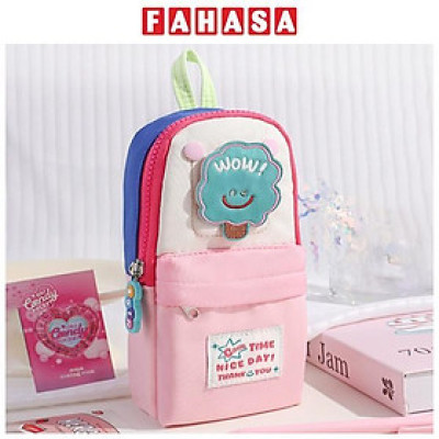 Bóp Viết Vải Dạng Đứng - Shunde 9121 - Màu Hồng