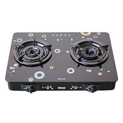 Bếp Gas Dương Rinnai RV-615SLIM(GL-Bu) - Đen - Hàng Chính Hãng