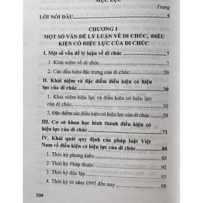 Sách - Di chúc và điều kiện có hiệu lực của di chúc ( Sách chuyên khảo)