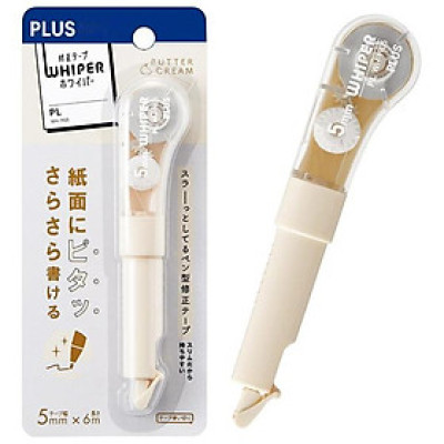 Xóa Kéo Dạng Bút Whiper WH-1905 - Plus 100-V021 - Màu Kem Bơ Butter Cream