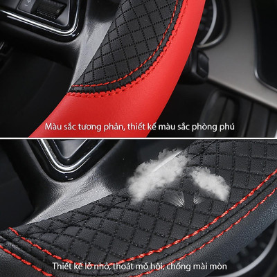 BỌC VÔ LĂNG Ô TÔ PHONG CÁCH THỂ THAO - Tặng bảng SĐT gắn taplo