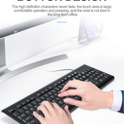 Bàn Phím Văn Phòng T-WOLF T15 USB- Hàng Chính Hãng