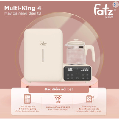Máy đa năng đun và hâm nước điện tử, tiệt trùng, sấy khô UVC LED Fatzbaby Multi-King 4 - FB9613ZH