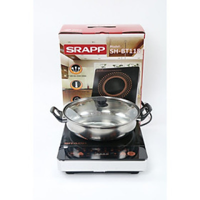 Bếp Điện Từ Đơn SRAPP SH-BT118 (Kèm nồi lẩu) - Hàng Chính Hãng
