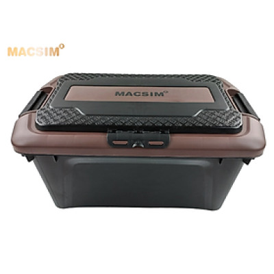 Hộp đựng đồ trên ô tô 60 lít kích thước màu đen nâu 59,5cm x 35,5cm x 35cm - hộp đựng đồ trong cốp ô tô nhãn hiệu Macsim chất liệu PP cao cấp
