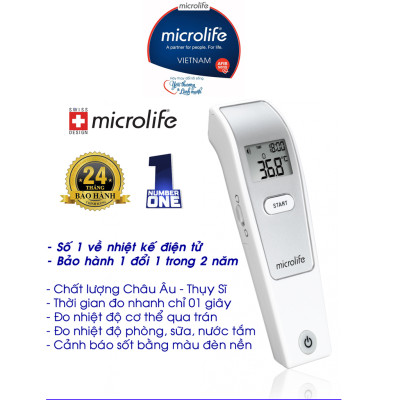 [Đo nhanh , Chính Xác Trong 1 Giây] Nhiệt kế hồng ngoại đo trán Microlife FR1MF1 - Thương Hiệu Thụy Sĩ 