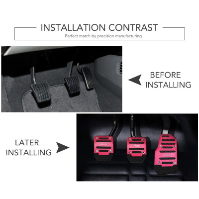 Bộ vỏ bàn đạp chân ga chân phanh bằng hợp kim nhôm và cao su chống trượt cao cấp cho xe ô tô kểu dáng thể thao