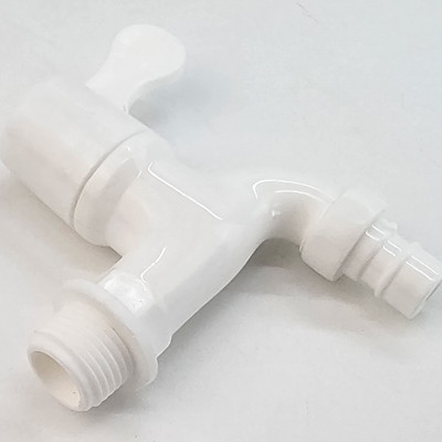 Bộ 3 vòi hồ tay gạt nhựa PP trắng, thân ngắn, ren 21-27mm Eurolife EL-VHT2127 (Trắng) (3 cái)