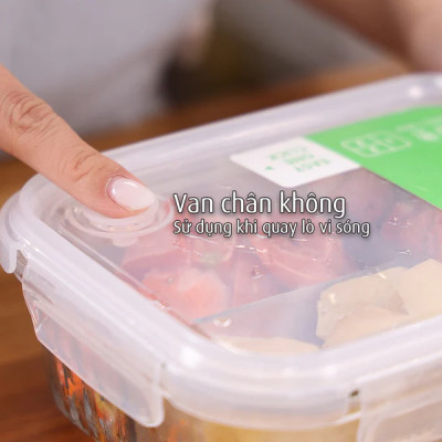 Bộ hộp thuỷ tinh 12 món bảo quản, đựng thực phẩm Neoflam Hàn Quốc - Wavelock, Dùng bảo quản, nướng, hâm nóng thực phẩm