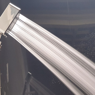 Bộ tay dây sen siêu tăng áp vuông Eurolife EL-113SH (Trắng bạc)