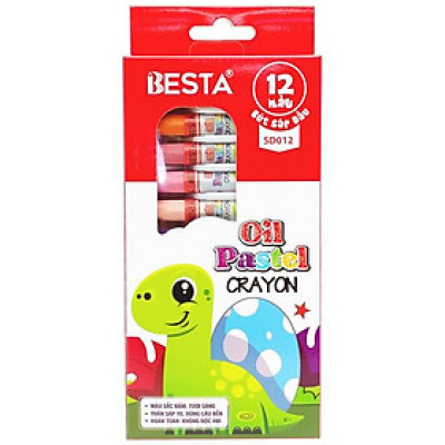 Hộp 12 Bút Màu Sáp Dầu - Besta SD012
