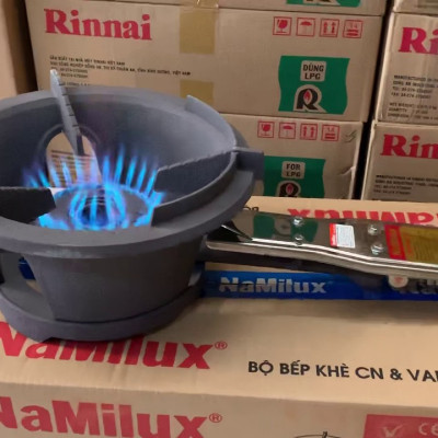 Bếp Khè Gas Công Nghiệp Namilux Tặng Kèm Van Ga Cao Áp Namilux Và 2M Dây Ga Thái Kèm 2 Cổ Dê - Hàng Chính Hãng