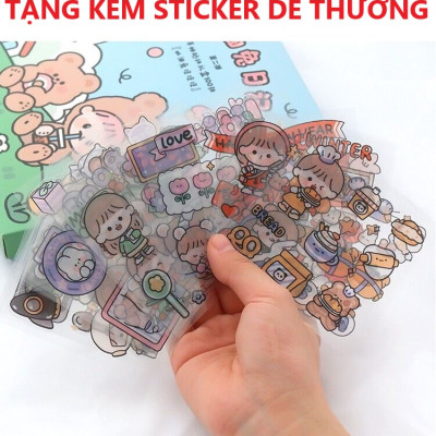 Hộp Đựng Bút Trong Suốt PaKaSa Có Quai Xách Tặng Kèm Nhiều Hình Dán Sticker Trang Trí Dễ Thương - Chính Hãng