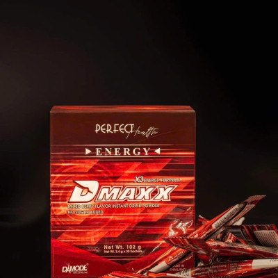 DMAXX thức uống bổ sung vitamin năng lượng không đường DAMODE 22 gói dùng thử màu đỏ