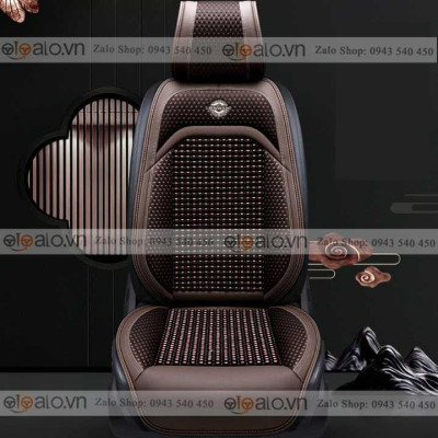 Áo trùm lót bọc ghế da xe ô tô Toyota Vios da hạt gỗ tự nhiên CAO CẤP