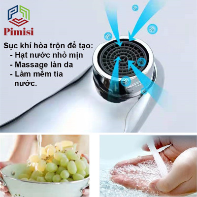 Vòi Lavabo Nóng Lạnh Pimisi Của Chậu Rửa Mặt Bằng Đồng Thau - Điều Chỉnh Nước Bằng Gật Gù Nóng Lạnh | Hàng Chính Hãng
