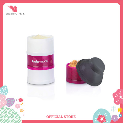 Hộp chia sữa 4 tầng Babymoov màu xanh đỏ