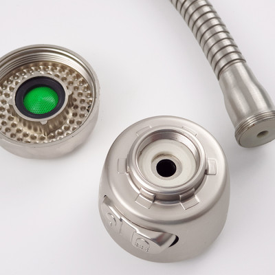 Vòi rửa chén lạnh Inox SUS 304, cần lò xo Eurolife EL-RC09 (Trắng vàng)