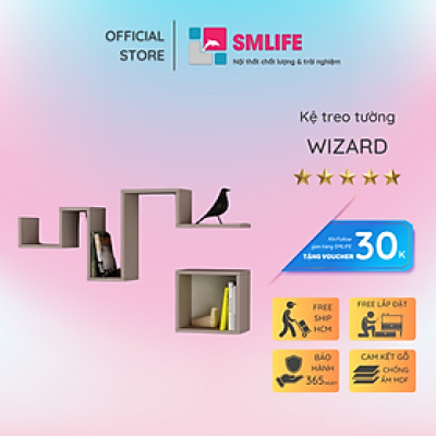 Kệ trang trí gỗ thiết kế mới lạ SMLIFE Wizard