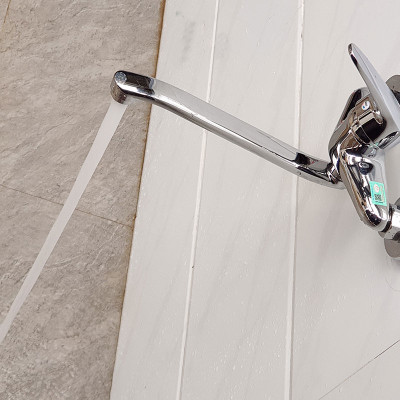 Vòi rửa chén nóng lạnh âm tường Đồng mạ Chrome Eurolife EL-T016AT (Trắng bạc)