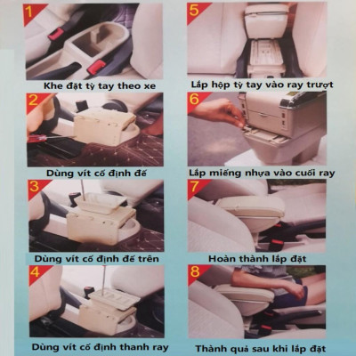 Hộp tỳ tay xe dành cho Honda Brio cao cấp tích hợp cổng sạc USB 